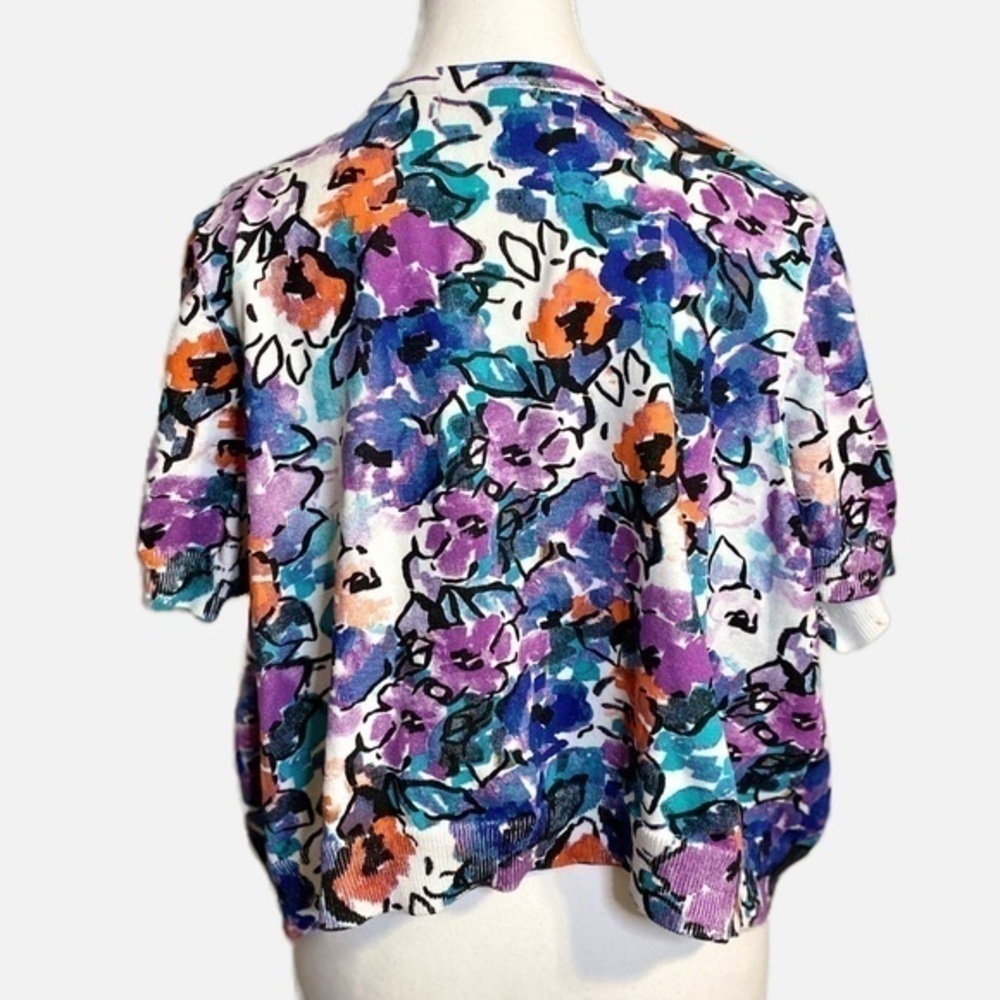 Jessica London Floral Cropped Cardigan - Picture 2 of 11